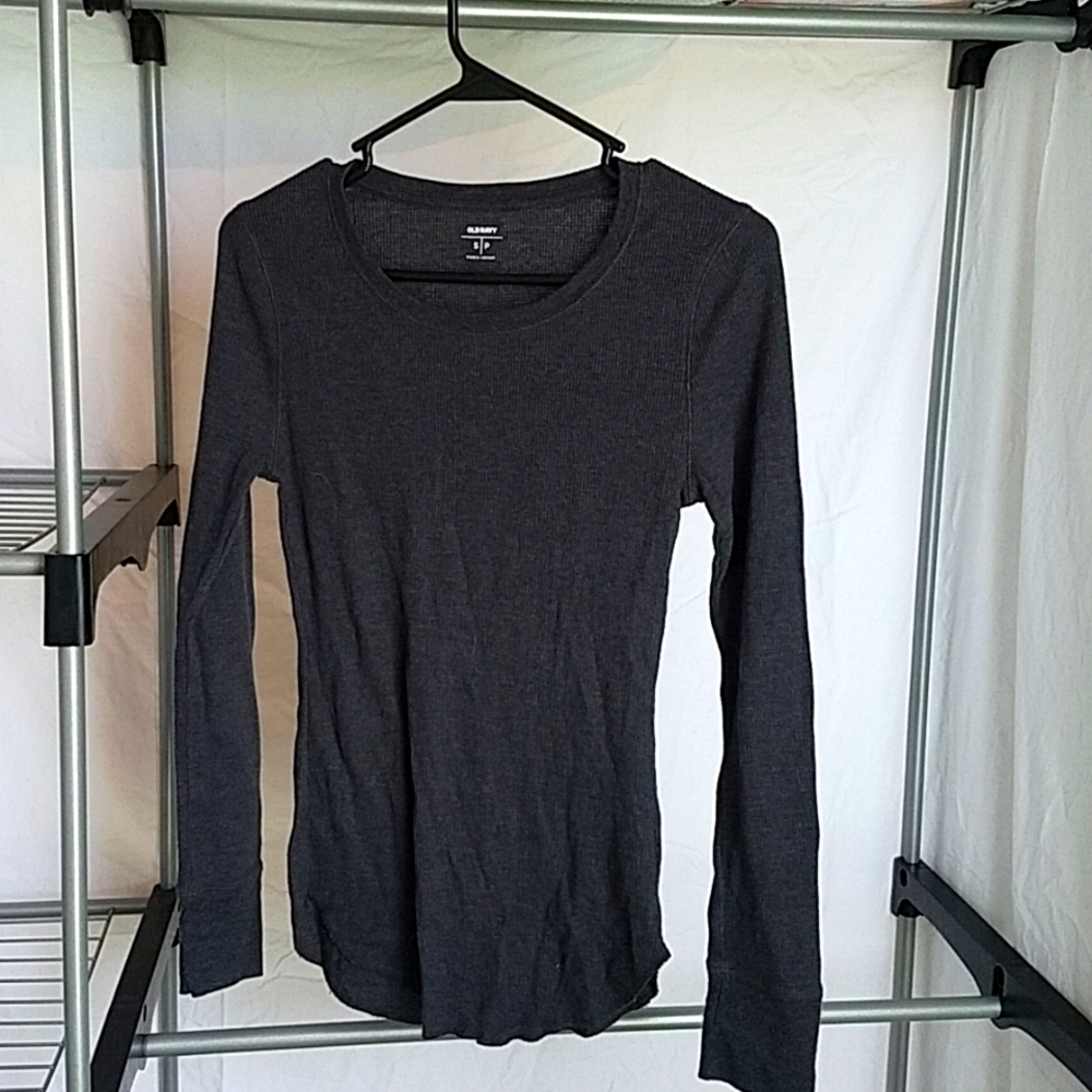 Old navy, sm, grey thermal long sleeve t